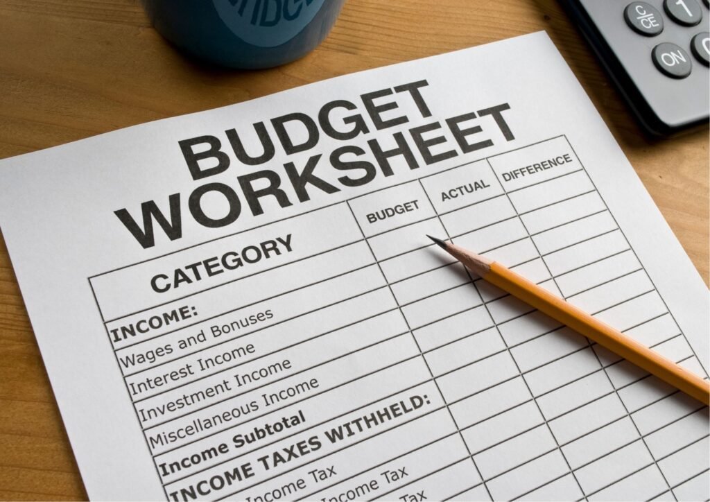 Participants learning budgeting and money management skills.