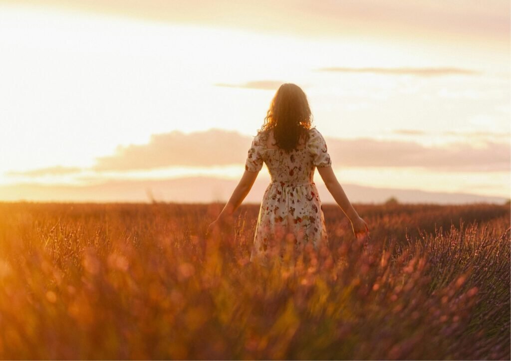 Woman enjoying a quiet summer break.