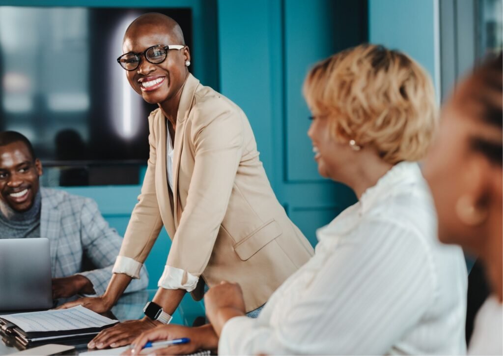 Black professional woman succeeding in her career